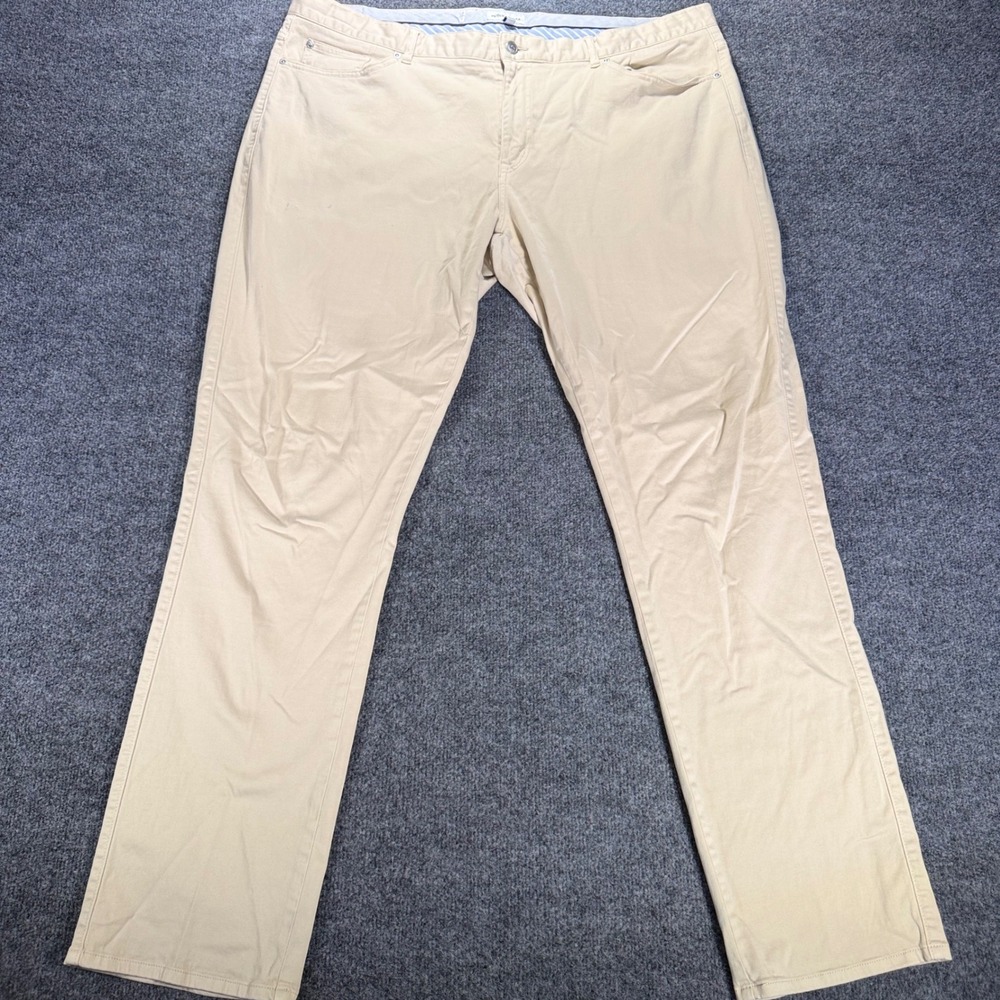 Peter Millar Pants Mens 42x30 Khaki Tan 5 Pocket Cotton Modal Stretch Chino Golf